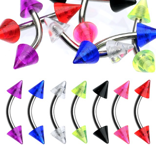 Lot de 7 piercings arcade  pointes