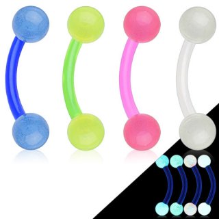 Lot de 4 piercings arcade fluo  boules