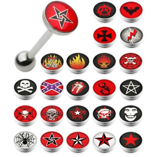 Piercing langue  dome logo