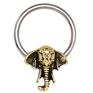 Anneau CBR à jonction éléphant style ethnique