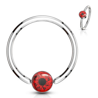 Anneau CBR oeil humain - Rouge (oreille, nombril...)