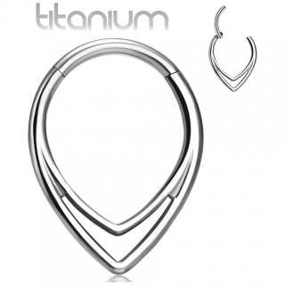 Anneau charni�re � double chevrons imbriqu�s en Titane