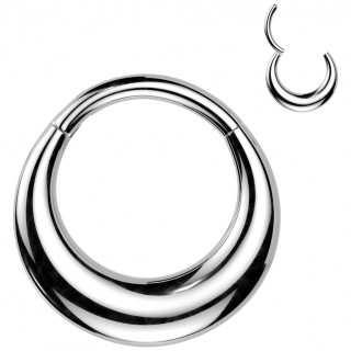 Anneau charnire Lune en acier haute prcision (oreille, septum...)
