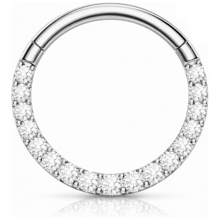 Anneau charni�re Titane � arc de zirconiums