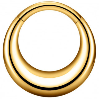 Anneau charnire Titane dor  base large (septum, lobe, daith...)
