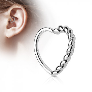 Anneau de cartilage tordable coeur cordage