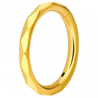 Anneau dor Titane facett  segment clicker (oreille, lvre, septum...)