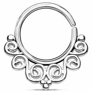 Anneau pliable style baroque (septum / cartilage oreille)