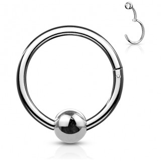 Anneau  segment en acier inox  trompe-l'oeil CBR (oreille, septum...)