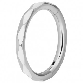 Anneau Titane facett  segment clicker (oreille, lvre, septum...)