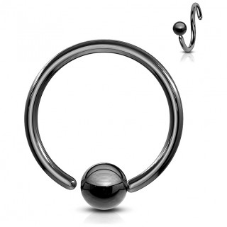 Anneau tordable imitation CBR en acier Noir