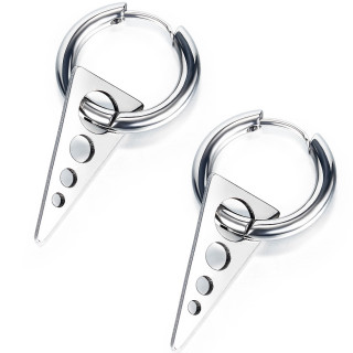 Anneaux d'oreilles homme  triangle perfor (paire)