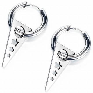 Anneaux d'oreilles Punk-rock  triangle perfor (paire)