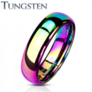 Bague alliance tungstene Forever Rainbow