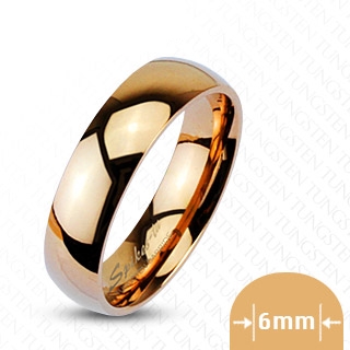 Bague couple tungstene Glossy copper