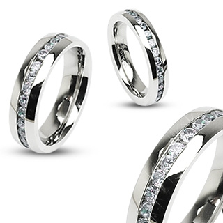 Bague de couple acier Eternity