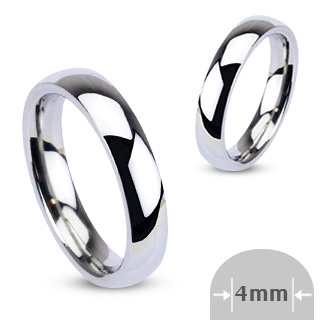 Bague femme acier anneau argent fin