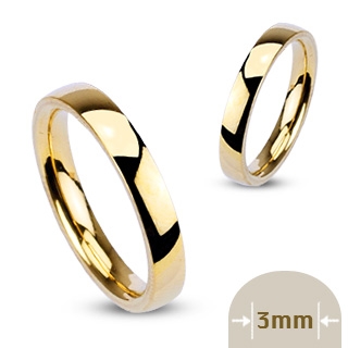 Bague femme acier anneau dor trs fin