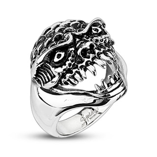 Bague homme acier dmon aquatique