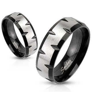 Bague homme acier Ombra