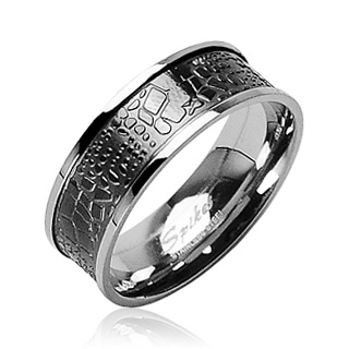 Bague homme acier Serpentis