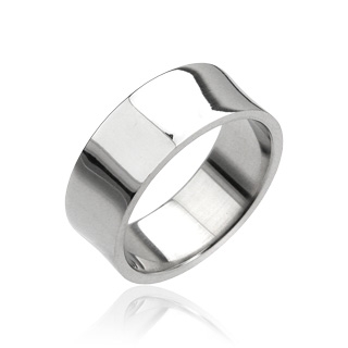 Bague acier anneau concave