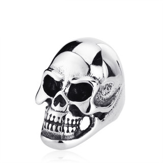 Bague homme biker en acier  tte de mort