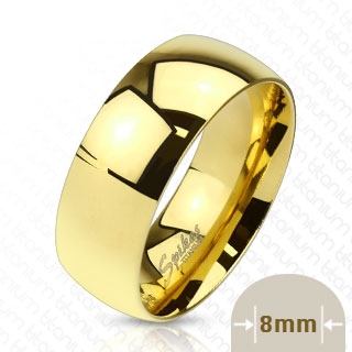 Bague homme titane dorée style alliance