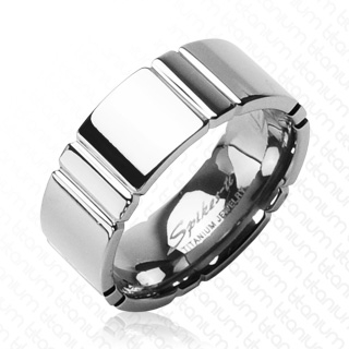 Bague homme titane Groove