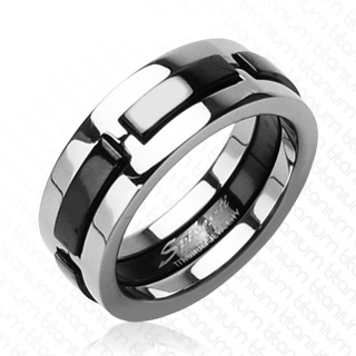 Bague titane Onyx