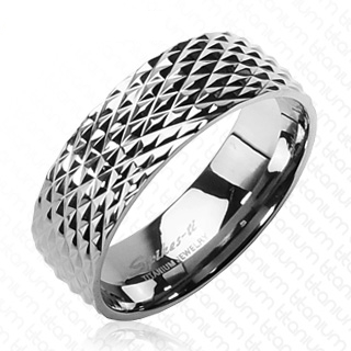 Bague titane Snake Skin