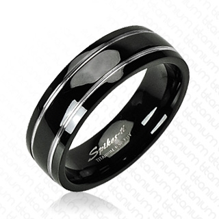 Bague titane Twin Lines