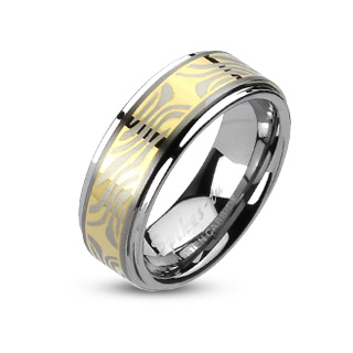 Bague homme tungstene Hurricane