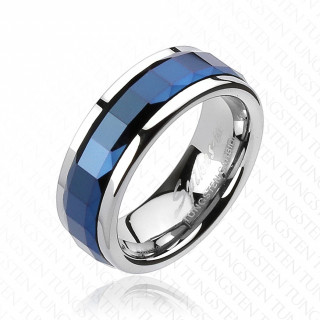 Bague homme tungstene Azura