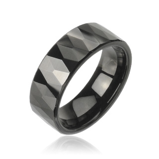 Bague homme tungstene Black Circus