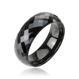 Bague homme tungstene Black Mamba