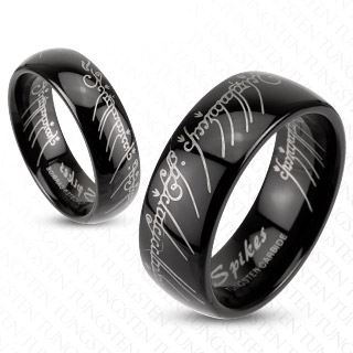 Bague homme tungstene Dark writings