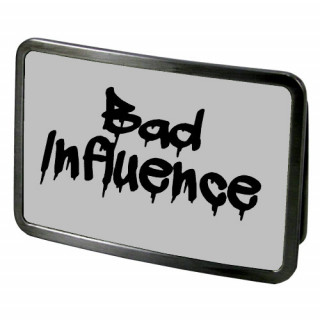 Boucle de ceinture rectangulaire  Message "BAD INFLUENCE"