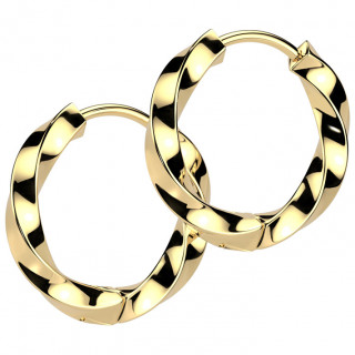 Boucles croles dores vrilles en acier (paire)