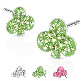 Boucles d'oreilles  As de trfle style frido