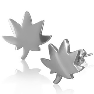 Boucles d'oreilles à feuilles Marijuana