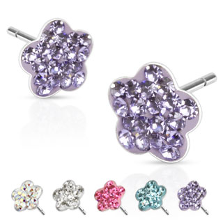 Boucles d'oreilles à fleur style férido