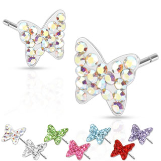 Boucles d'oreilles à papillon style férido