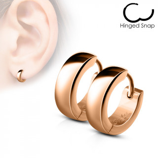 Boucles d'oreilles bombées cuivrés en acier (paire)