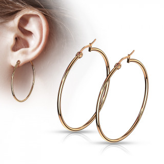 Boucles d'oreilles croles cuivres en acier (paire)