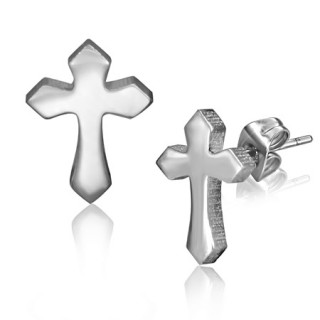 Boucles d'oreilles croix à extrémités flèchées