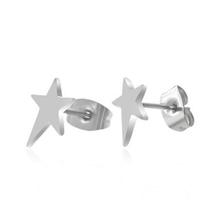 Boucles d'oreilles toile star acier