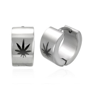 Boucles d'oreilles feuille de cannabis