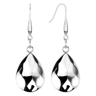 Boucles d'oreilles pendantes à goutte texturée