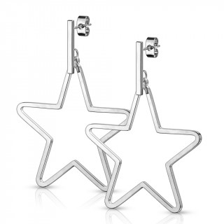 Boucles d'oreilles  grande toile ajoure inox (paire)